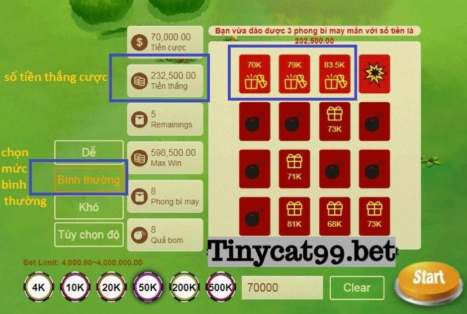 cách chơi Digger trên Tinycat99, cach choi digger tinycat99, digger tinycat99
